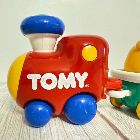 Toddler TOMY Loco Motion Push & Activity 5 Piece Train Car Baby Toy Vtg 1996 - Picture 3 of 16